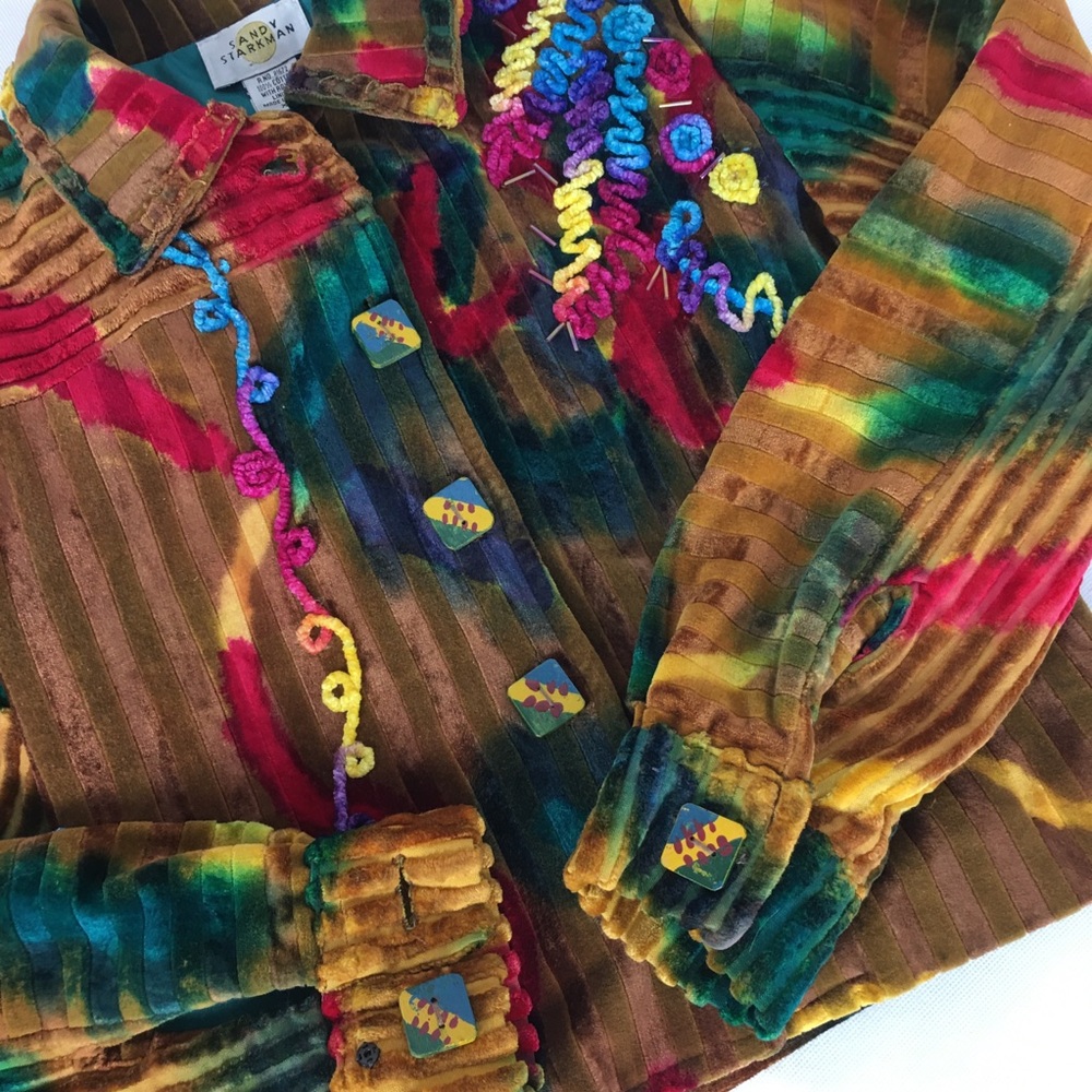 Velvet Multi Color Jacket - Picture 3 of 6